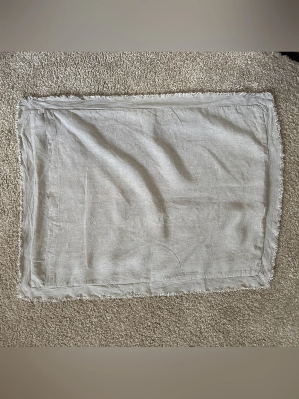 pottery barn belgian linen raw hem standard pillow sham